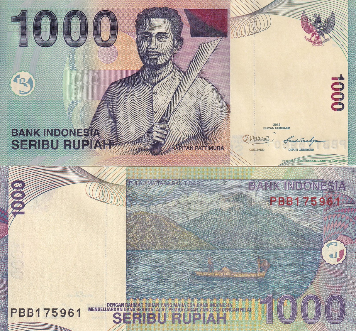 Indonesia 1000 Rupiah P 141 Random Date & Sign UNC