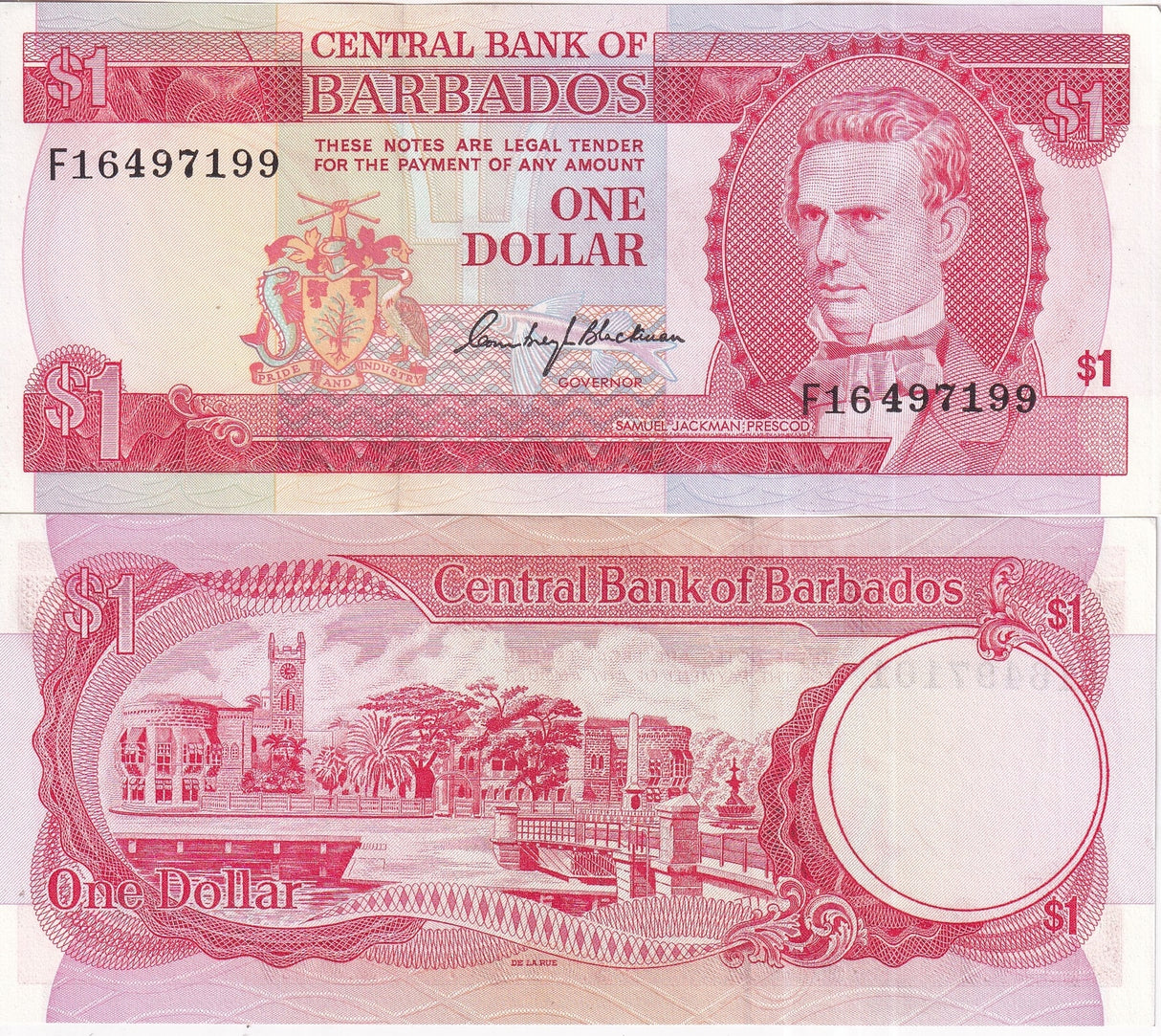 BARBADOS 1 Dollar ND 1973 P 29 AUnc