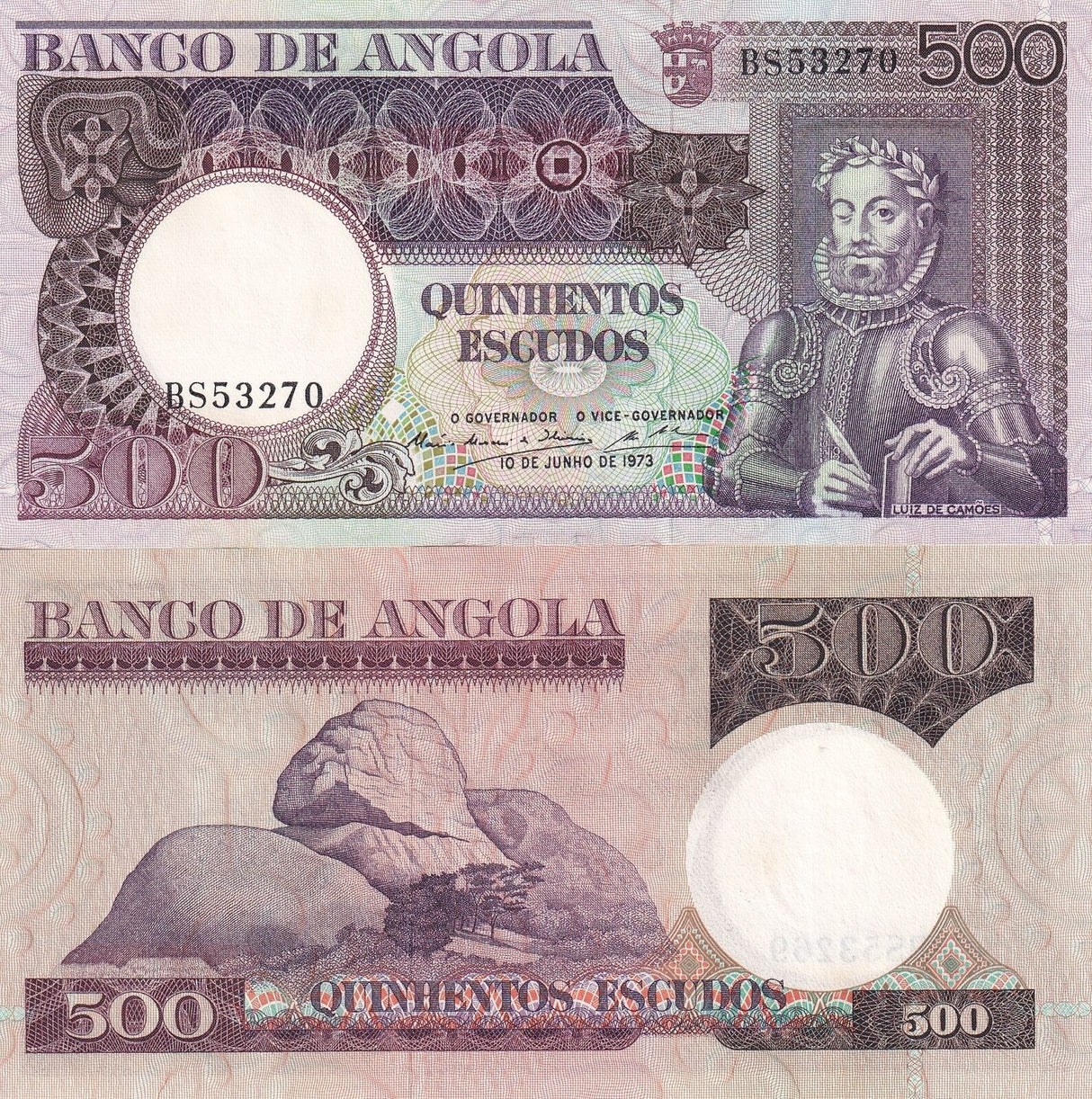 Angola 500 Kwanza 1973 P 107 UNC