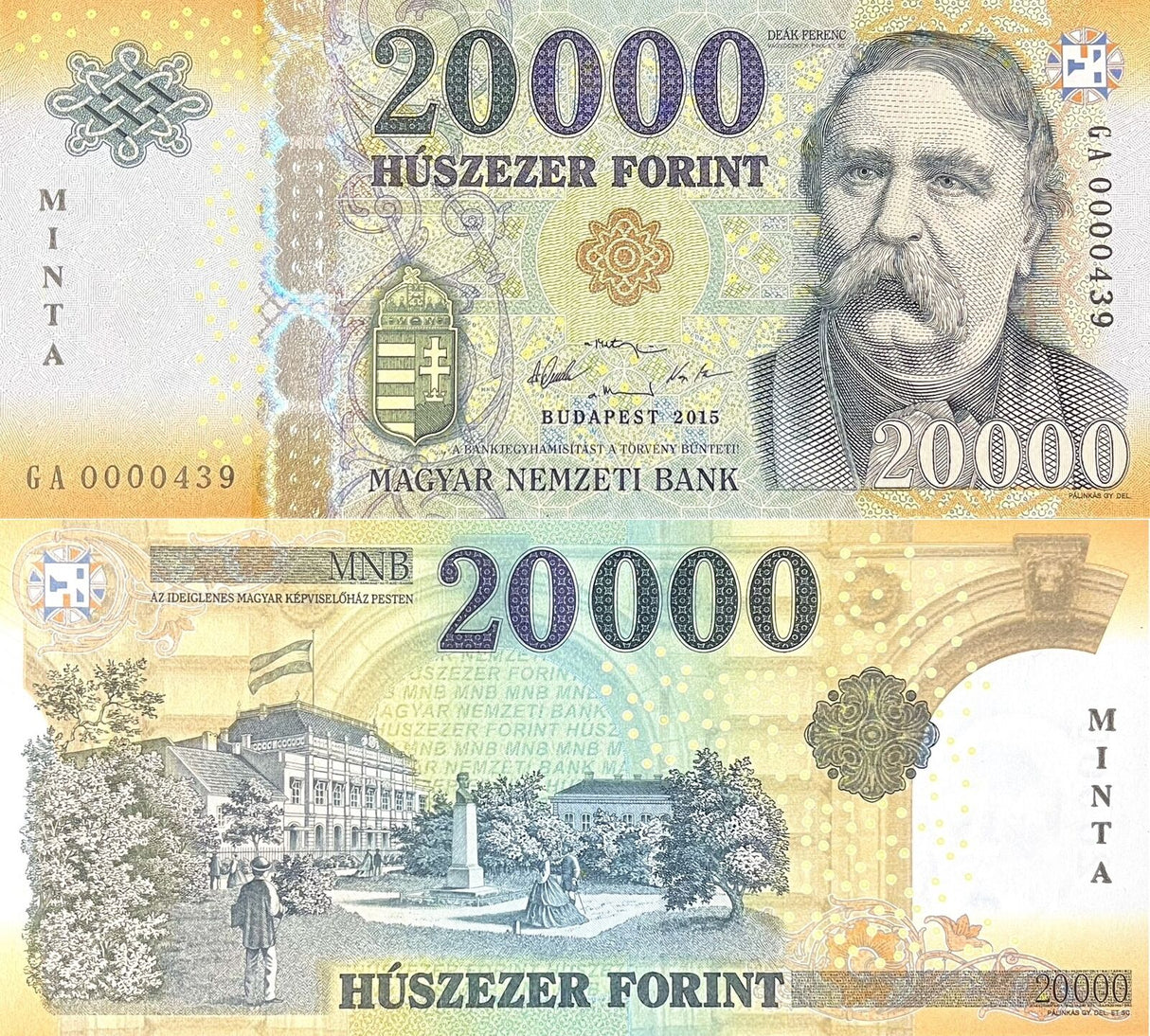 Hungary 20000 Forint 2015 MINT Overprint Specimen P 207 UNC