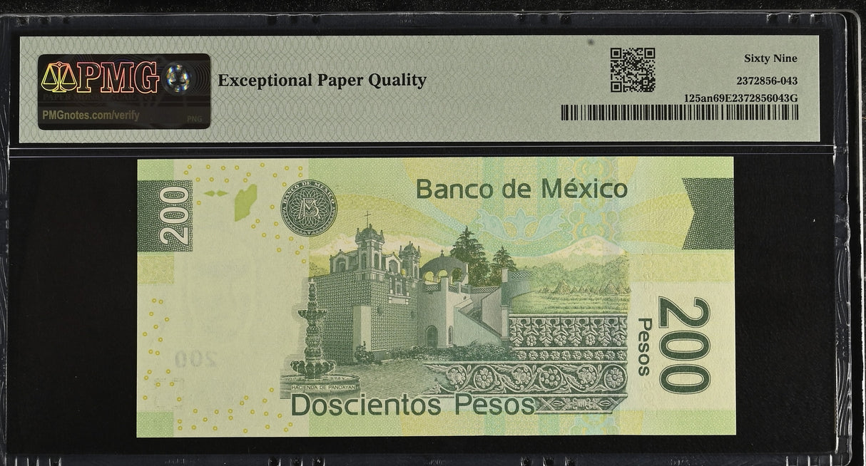Mexico 200 Pesos 2013 P 125 an Superb Gem UNC PMG 69 EPQ TOP POP