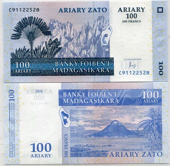 Madagascar 100 Ariary 2004 ND 2016 P 86 c UNC