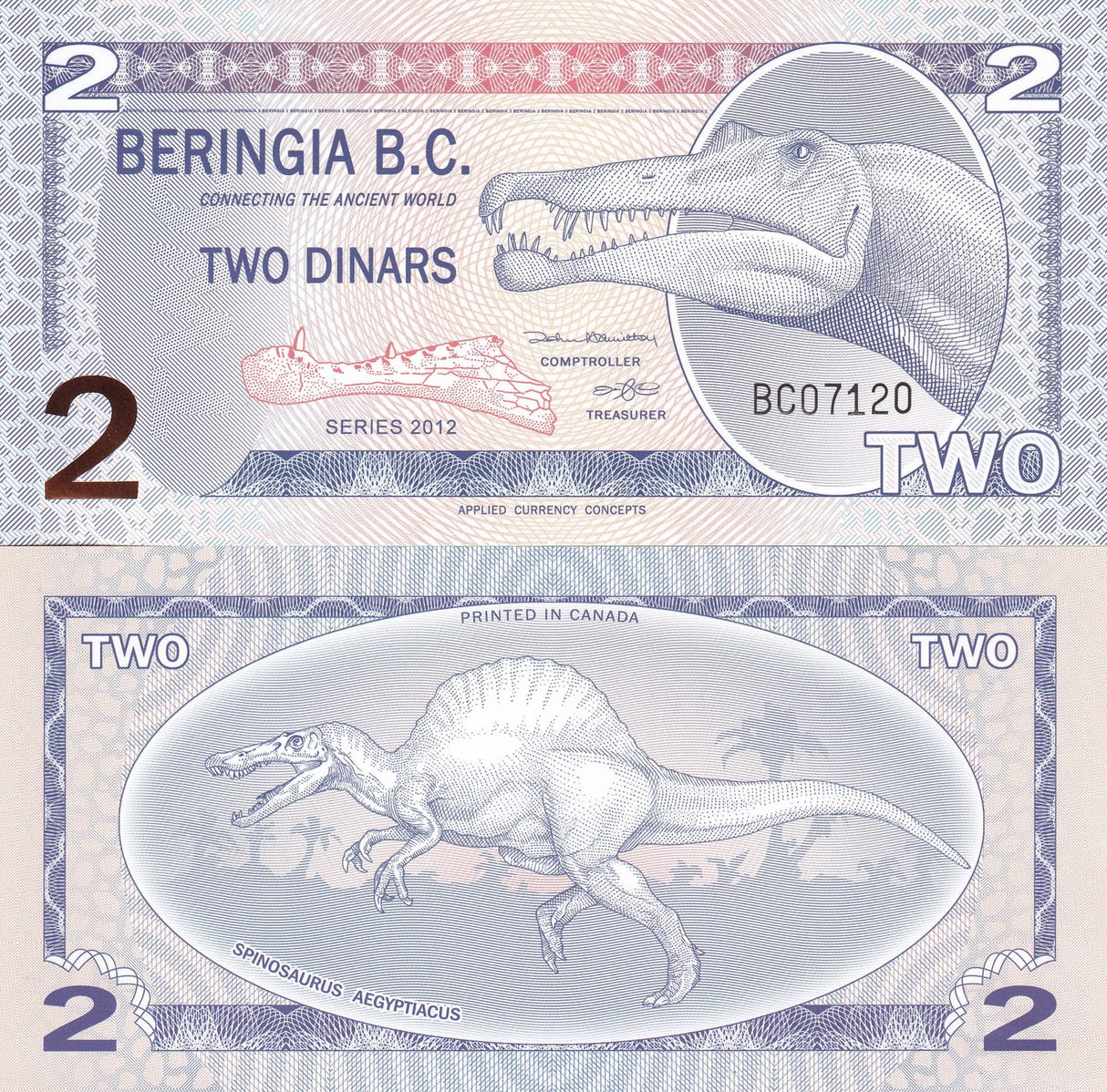 BERINGIA B.C. 2 D 2012 DINOSAURS Polymer FANTASY Private Issue