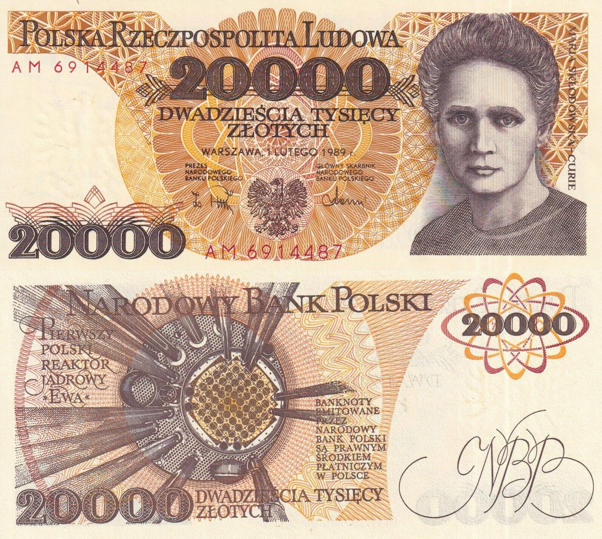 Poland 20000 Zlotych 1989 P 152 UNC