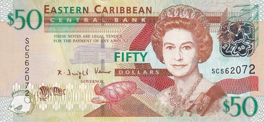 East Caribbean 50 Dollars ND 2008 P 50 UNC
