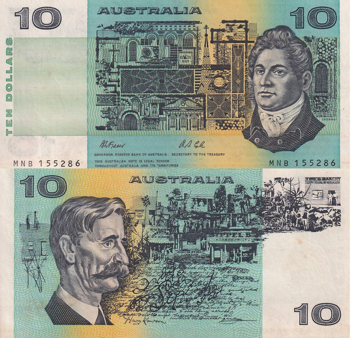Australia 10 Dollars 1974-1991 P 45 g XF/AU Little Tone