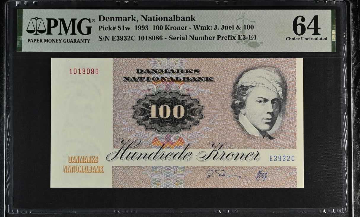 Denmark 100 Kroner 1993 P 51 w Choice UNC PMG 64