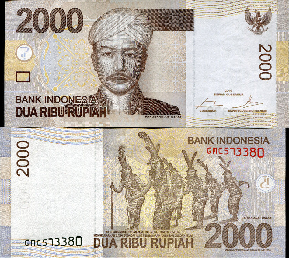 Indonesia 2000 Rupiah 2014/2009 P 148 UNC