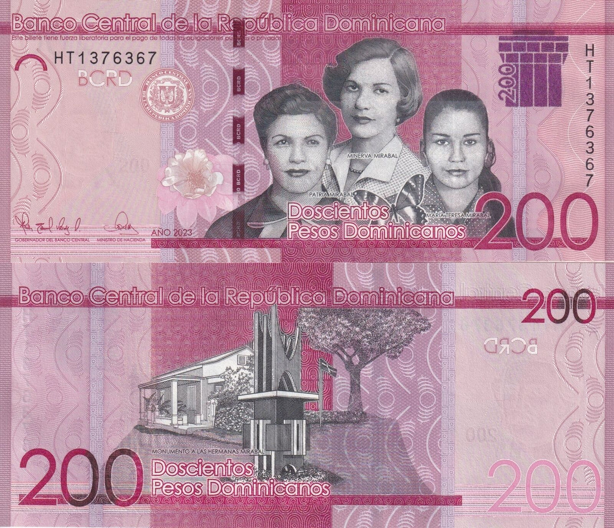 Dominican Republic 200 Pesos 2023 P 191 UNC