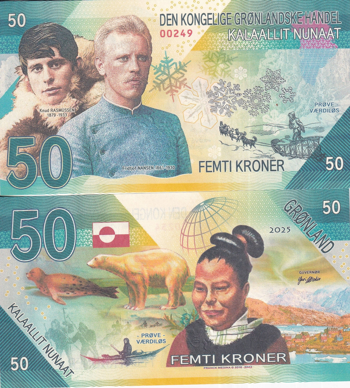 Greenland 50 Kroner 2025 Private FANTASY Rusmussen Nansen