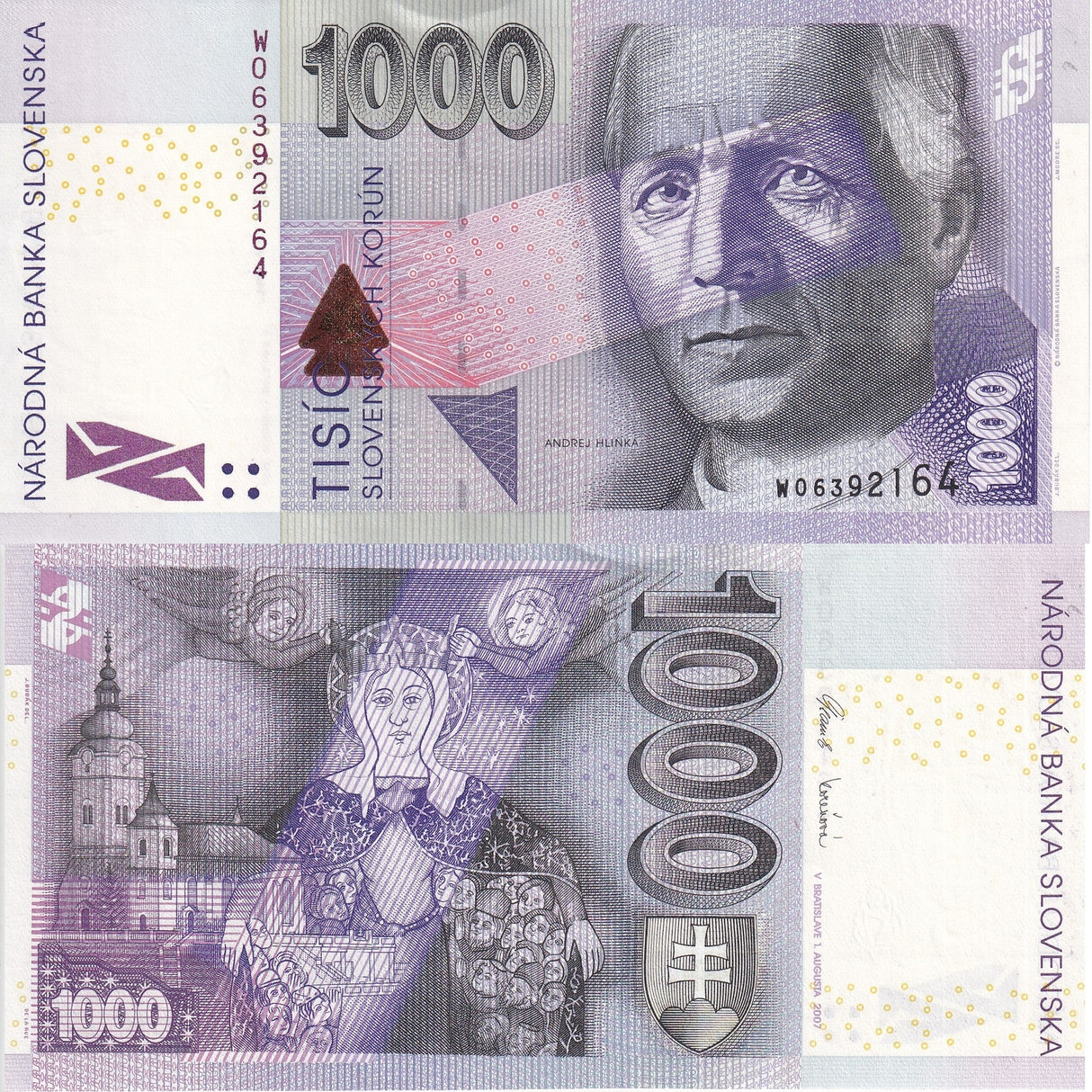Slovakia 1000 Korun 2007 P 47 b UNC