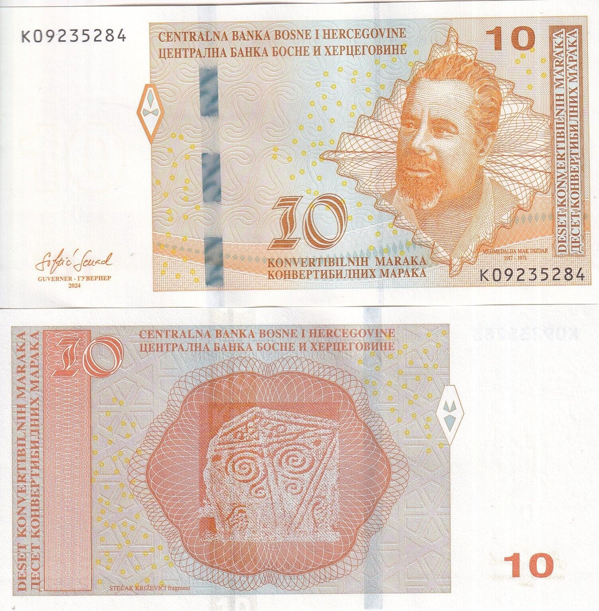 Bosnia & Herzegovina 10 Convertible Maraka 2024 P 80 a UNC