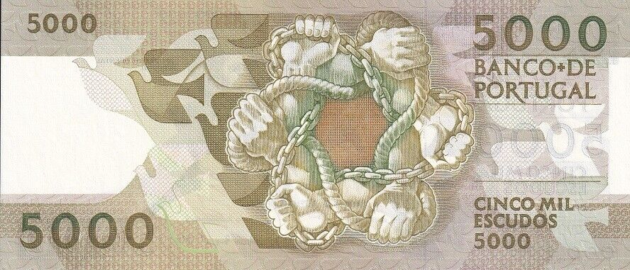 Portugal 5000 Escudos 1987 P 183 b AUnc