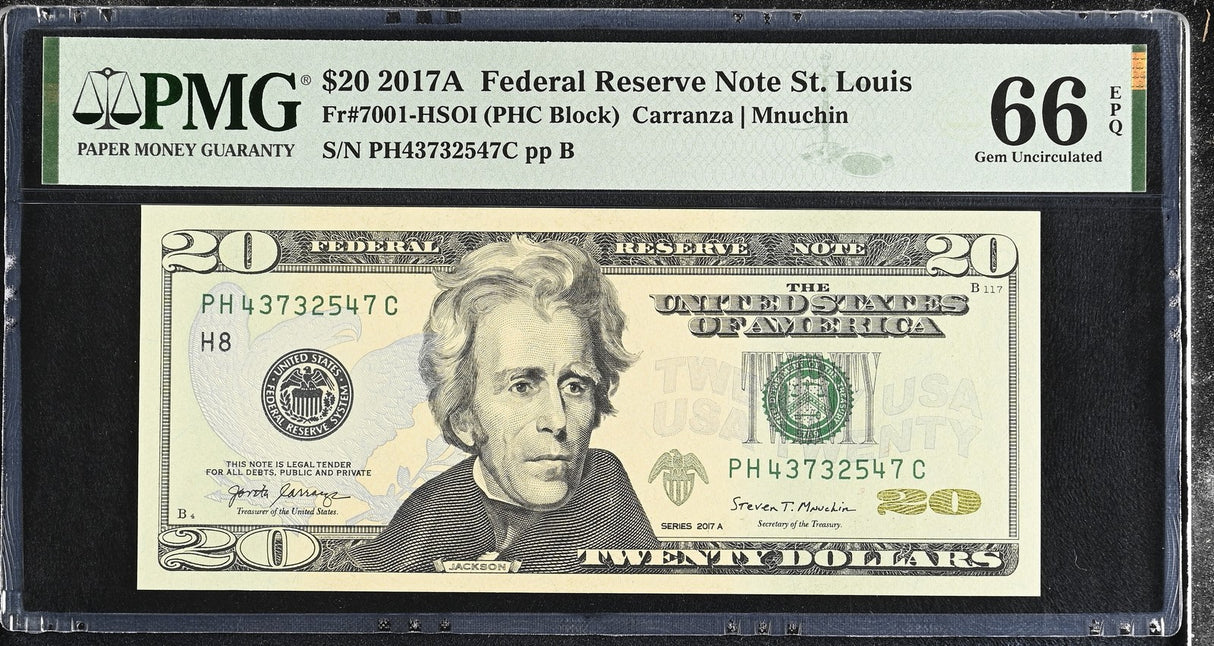 United States 20 Dollars USA 2017A P 546 H St. Louis Gem UNC PMG 66 EPQ