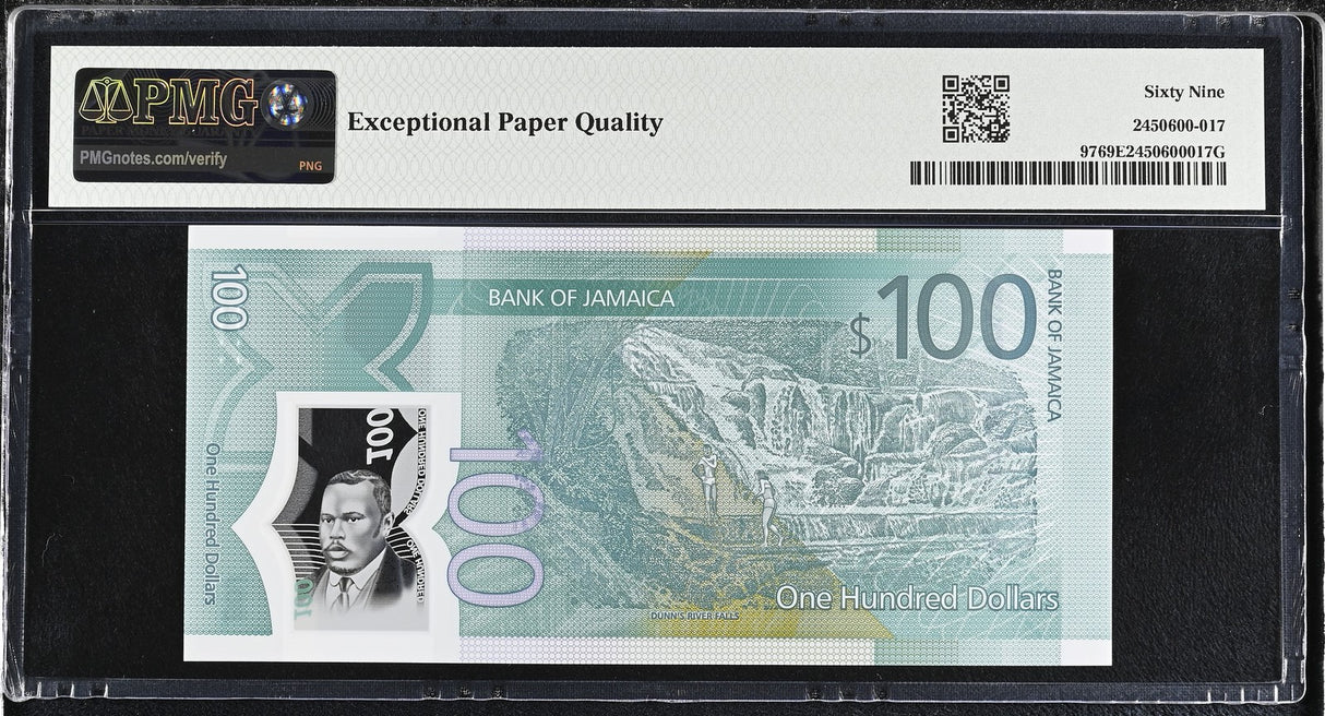 Jamaica 100 Dollars 2022 P 97 Commemorative Superb Gem UNC PMG 69 EPQ