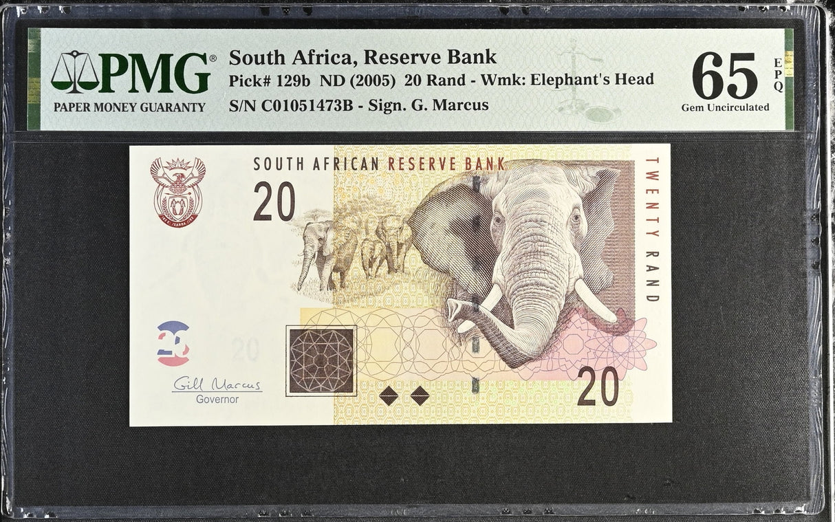South Africa 20 Rand ND 2005 P 129 b Gem UNC PMG 65 EPQ