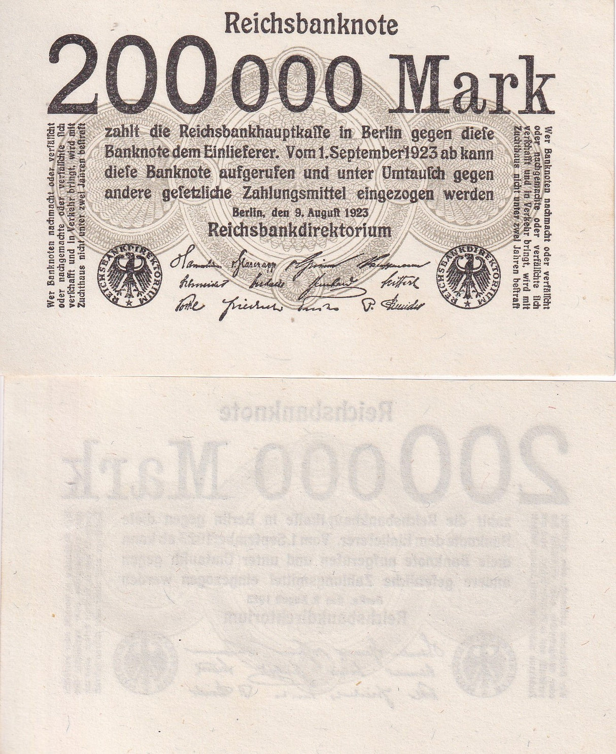 Germany 200000 Mark 1923 P 100 UNC-