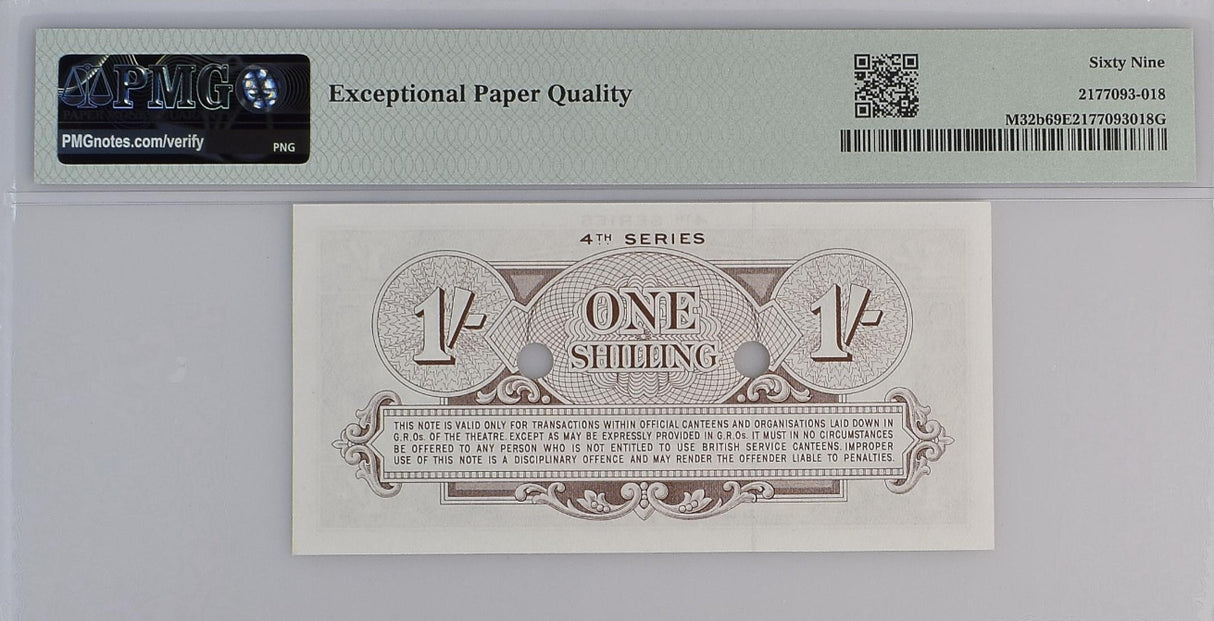 Great Britain 1 Shilling ND 1962 P M32 b Superb Gem UNC PMG 69 EPQ