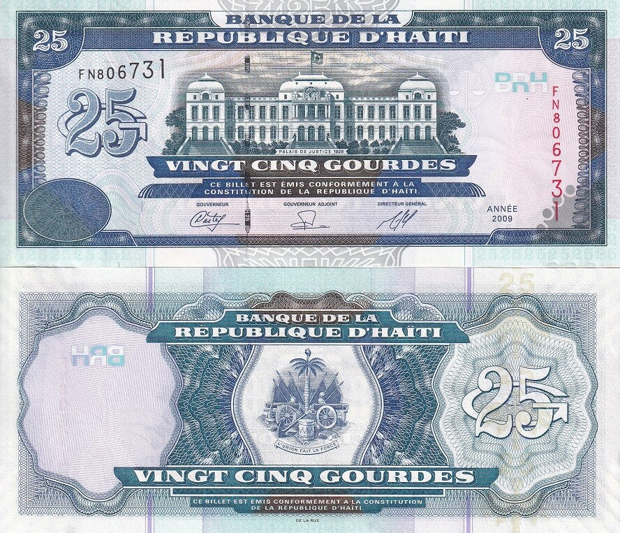 Haiti 25 Gourdes 2009 P 266 d UNC