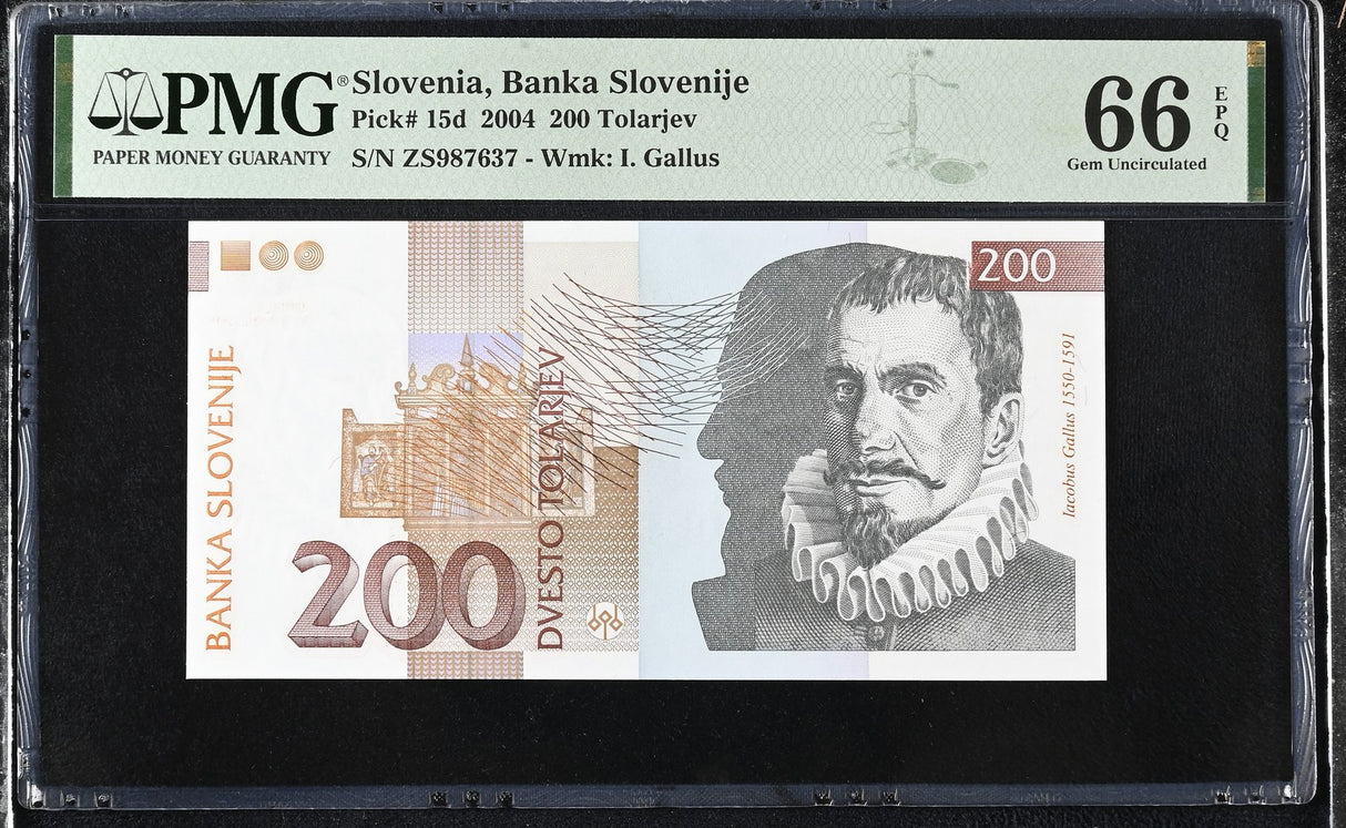 Slovenia 200 Tolajev 2004 P 15 d Gem UNC PMG 66 EPQ