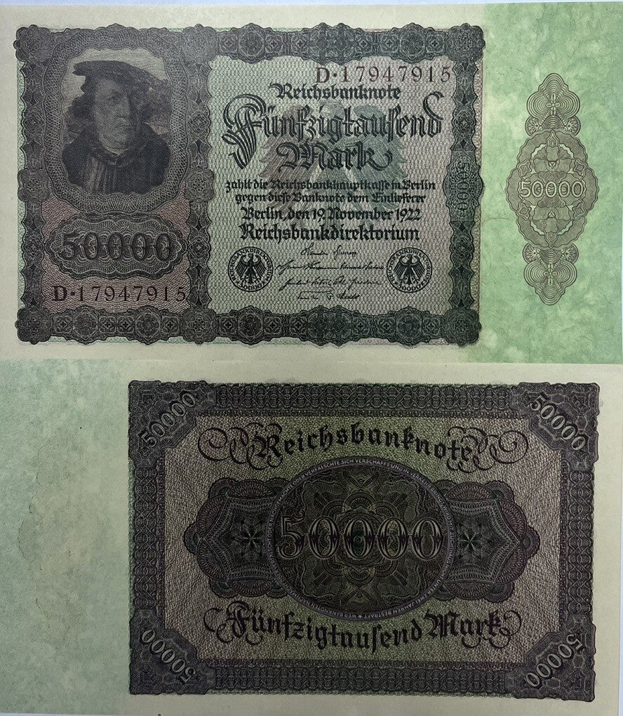 Germany 50000 Mark 1922 P 80 UNC