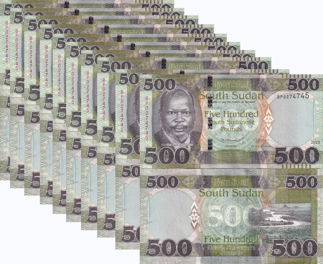 South Sudan 500 Pound 2023 P 16 New Sign UNC LOT 10 PCS