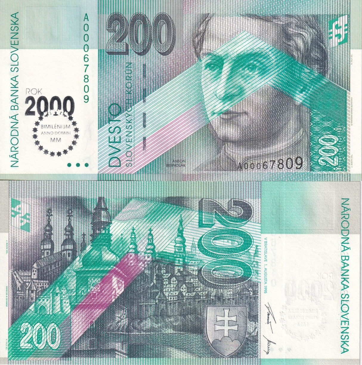Slovakia 200 Korun 2000 P 37 Commemorative UNC