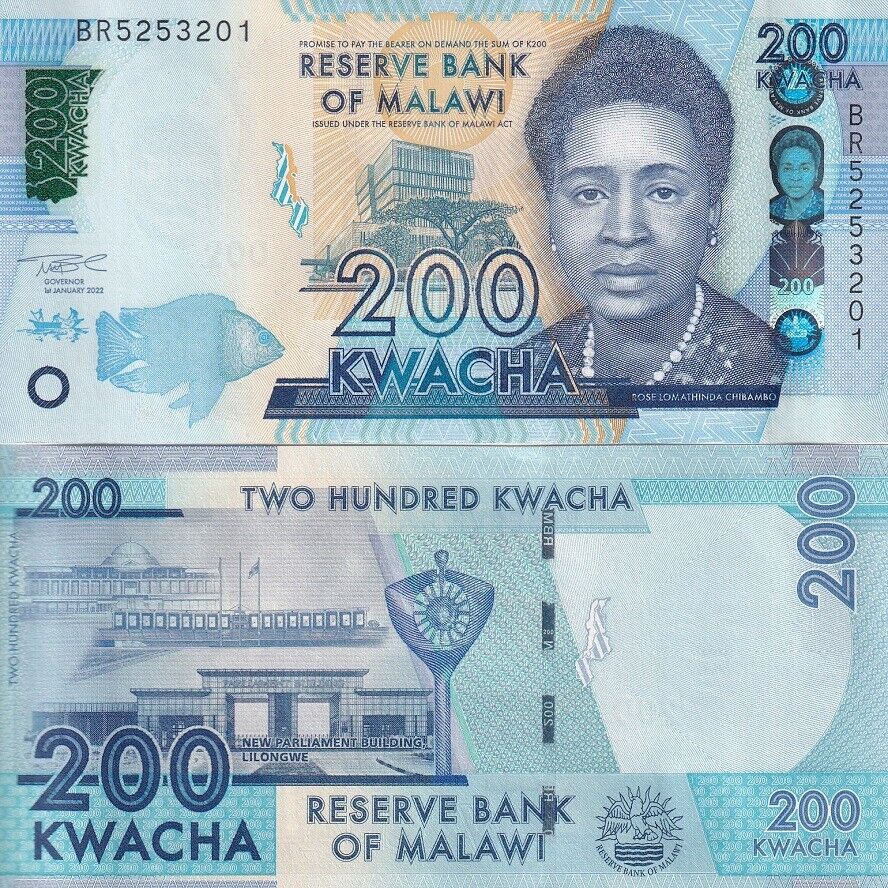 Malawi 200 Kwacha 2022 P 65A UNC