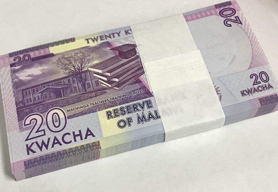 Malawi 20 Kwacha Random Date P 63 UNC LOT 100 Pcs 1 BUNDLE