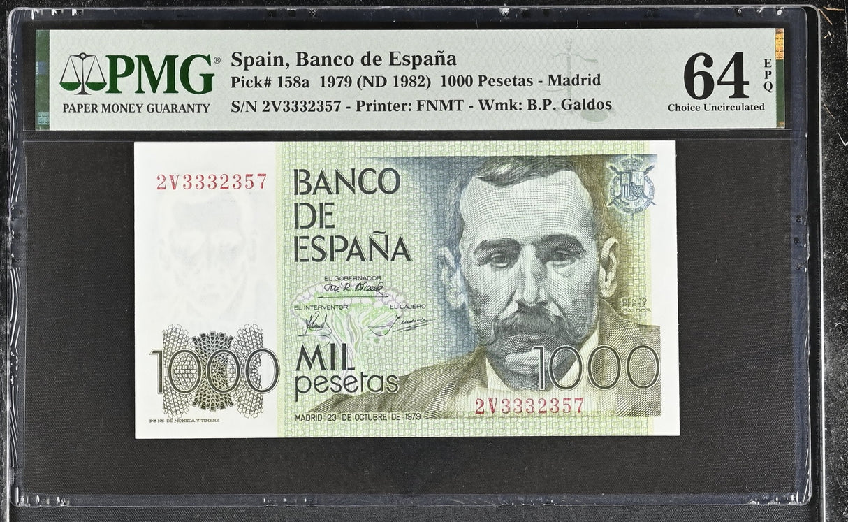 Spain 1000 Pesetas 1979 ND 1982 P 158 a Choice UNC PMG 64 EPQ