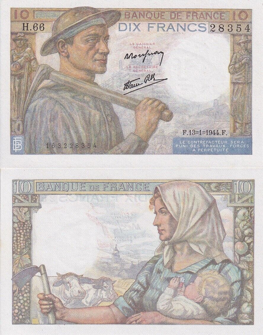 France 10 Francs 1944 P 99 UNC