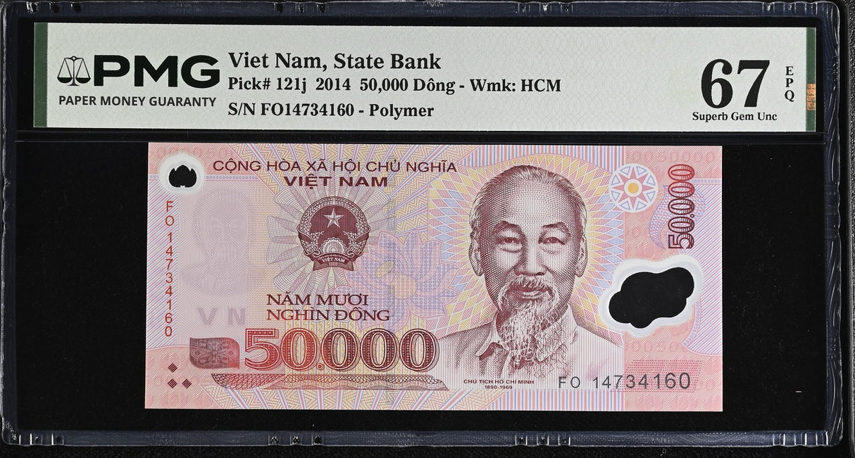 Vietnam 50000 Dong 2014 P 121 j Superb Gem UNC PMG 67 EPQ