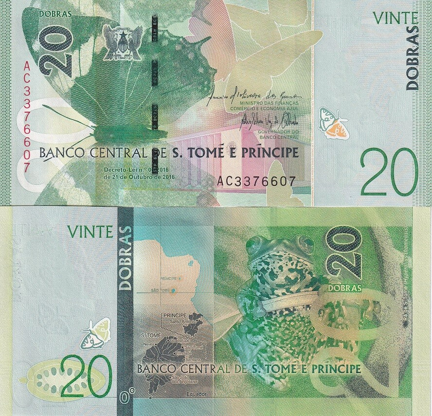 Saint Thomas & Prince 20 Dobras 2016 P 72 Sao Tome UNC LOT 3 PCS