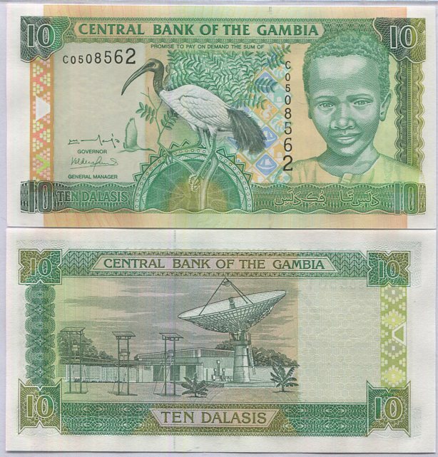 Gambia 10 Dalasis Nd 2001 P 21 a UNC