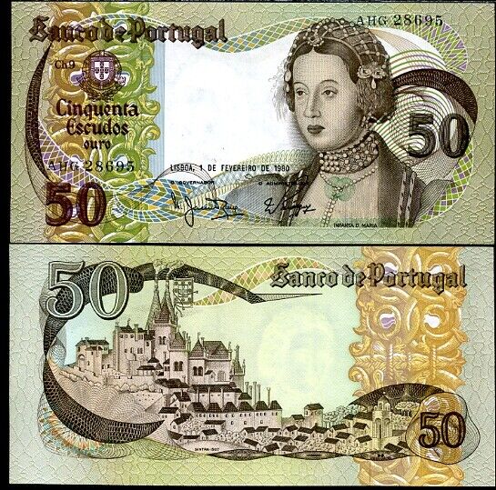 Portugal 50 Escudos 1980 P 174 b UNC