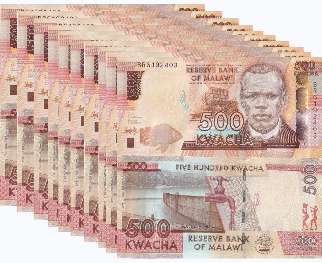 Malawi 500 Kwacha 2020 P 66 UNC LOT 10 PCS