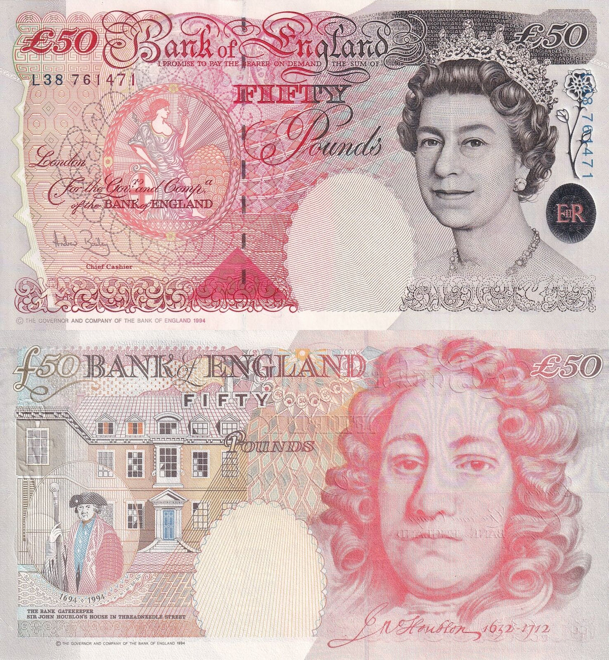 Great 50 Pounds England ND 1994 (2006) A. Bailey P 388 c UNC