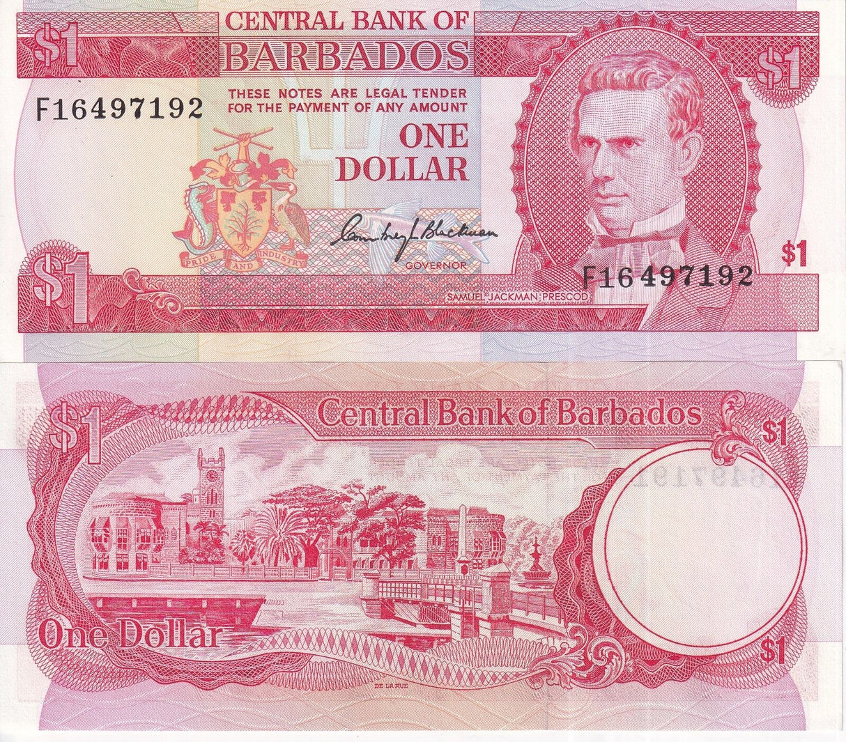 BARBADOS 1 Dollar ND 1973 P 29 UNC