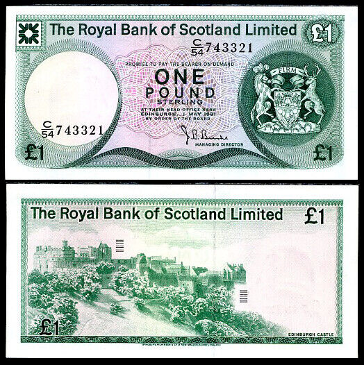 SCOTLAND 1 POUND 1981 P 336 UNC