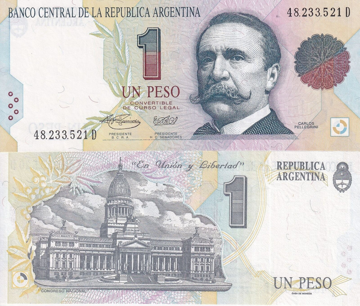 Argentina 1 Pesos ND 1992-1994 P 339 UNC