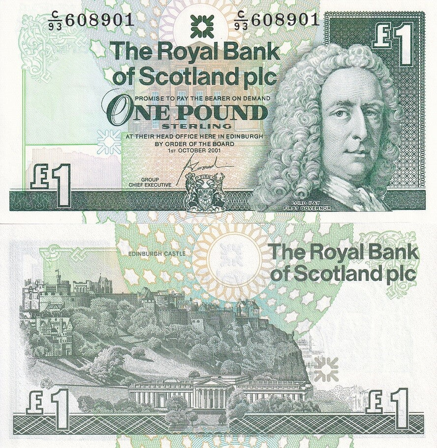 Scotland 1 Pound 2001 P 351 e UNC