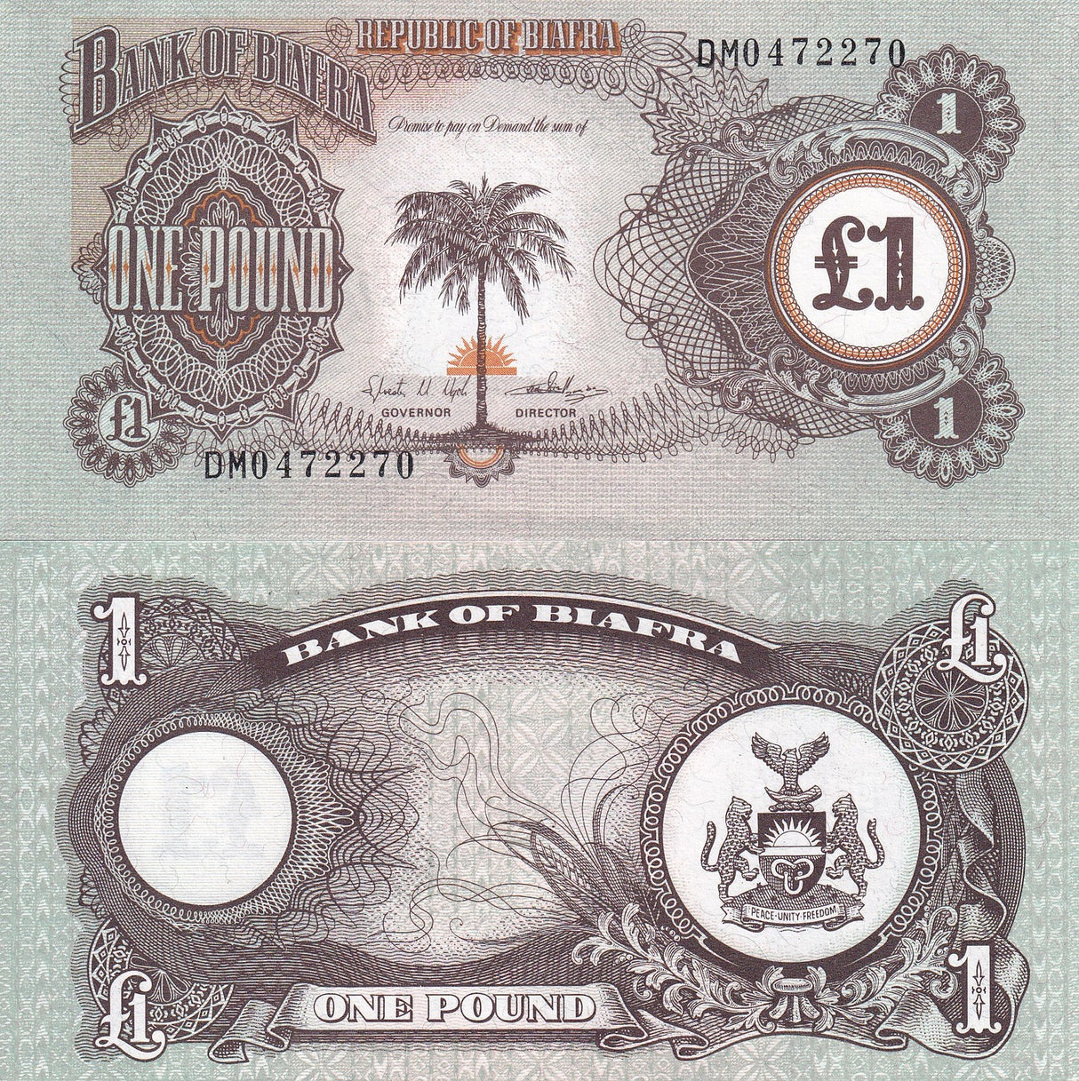 Biafra 1 POUND ND 1968-1969 P 5 UNC