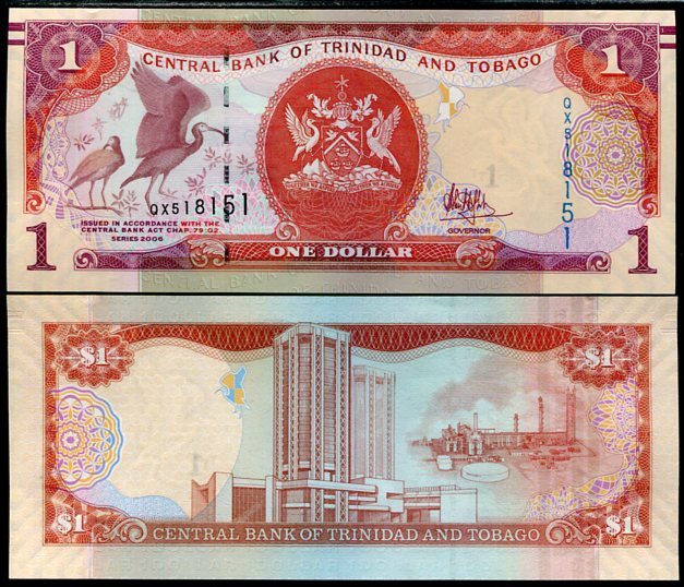 Trinidad & Tobago 1 Dollar 2006/2017 P 46A UNC