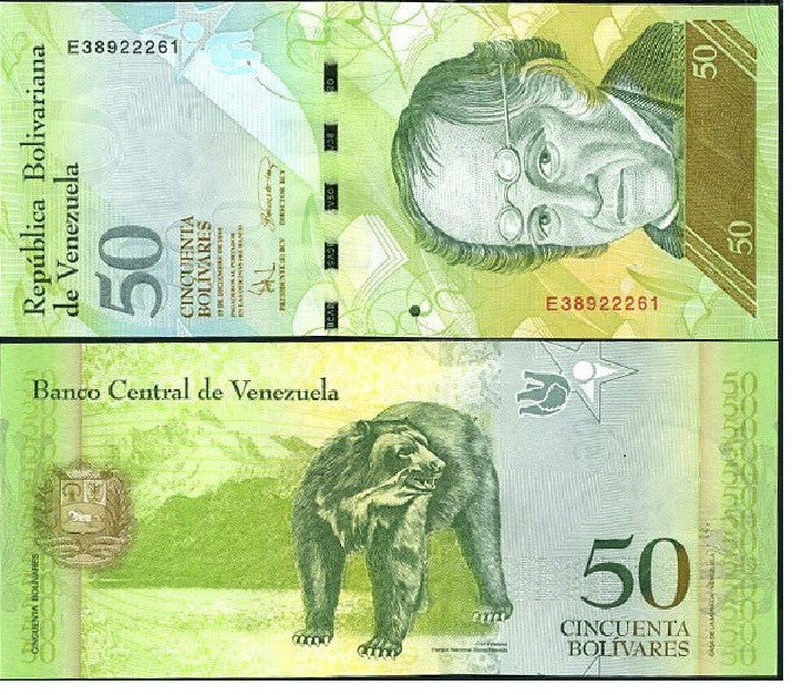 Venezuela 50 Bolivares 2008 P 92 UNC