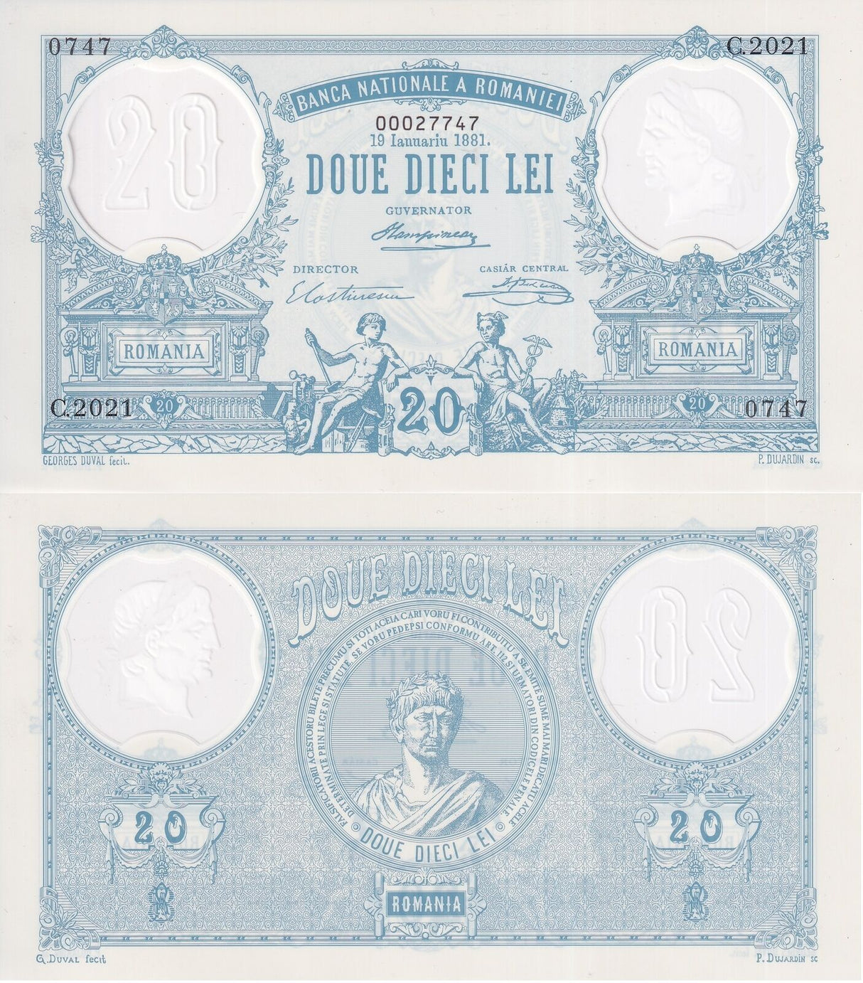 Romania 20 Leu 2021 Commemorative P 126 Polymer UNC