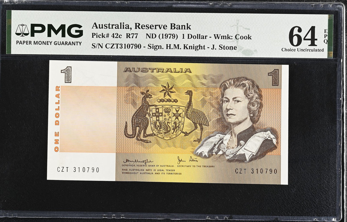 Australia 1 Dollar ND 1979 P 42 c Choice UNC PMG 64 EPQ