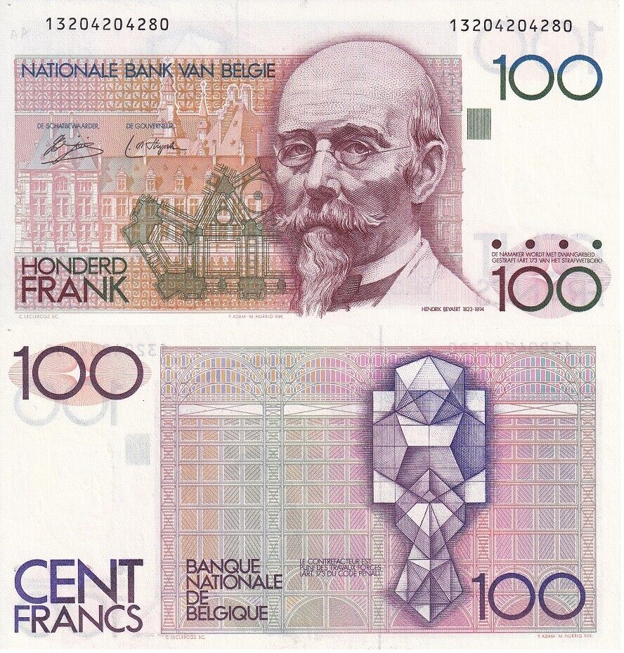 Belgium 100 Francs ND 1978-1981 P 140 a Aunc