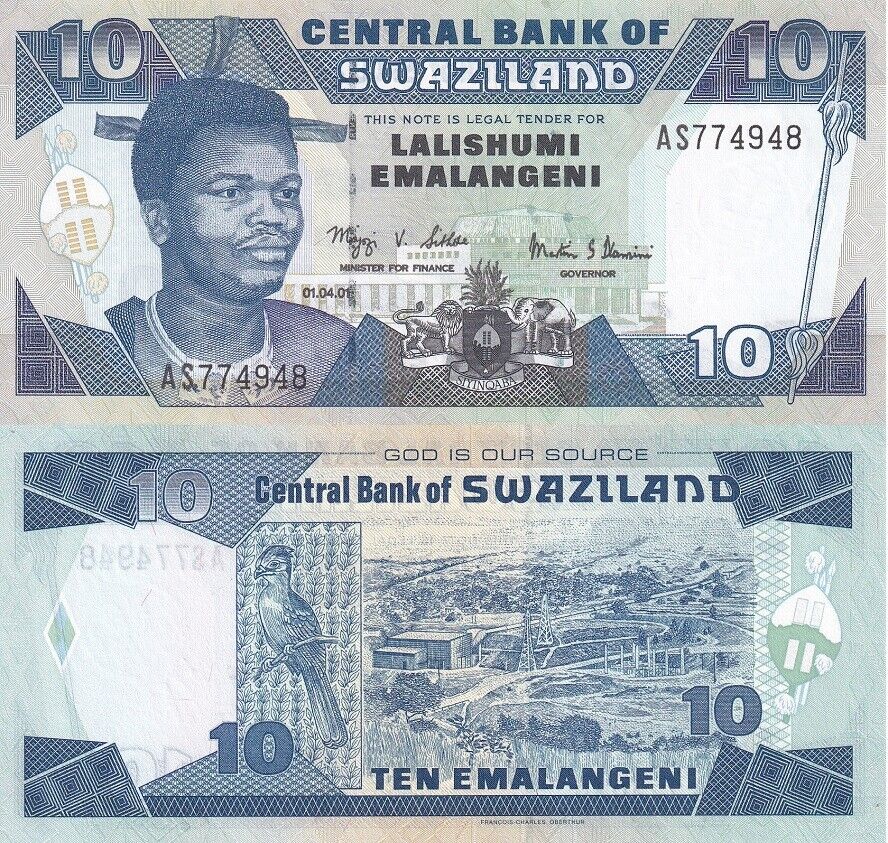 Swaziland 10 Emelangeni 2001 P 29 a UNC
