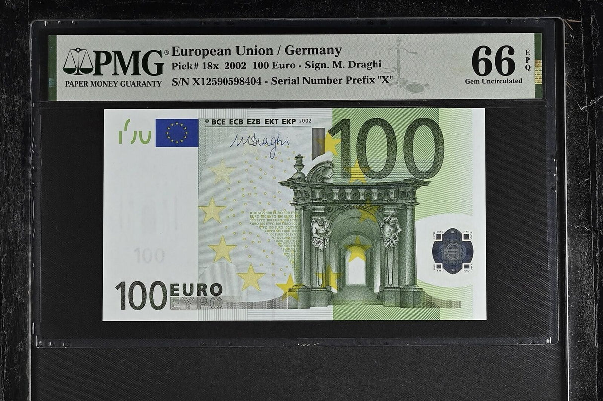 Euro 100 Euro Germany 2002 P 18 x Gem UNC PMG 66 EPQ