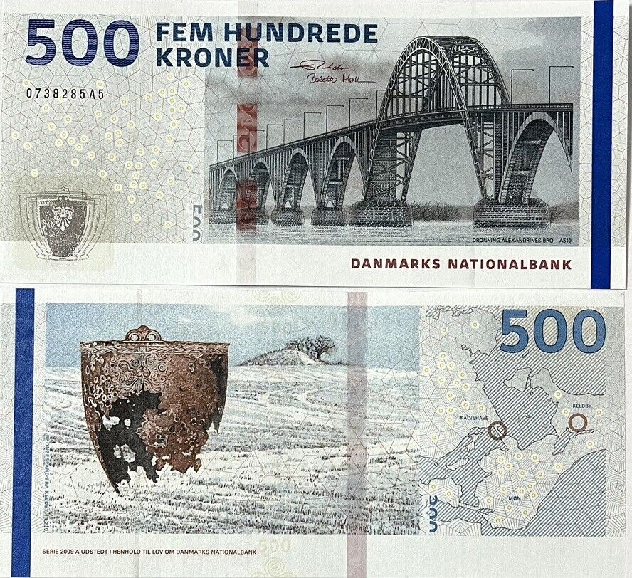 Denmark 500 Kroner ND 2019 Series 2009A P 73 Rohde & Moller UNC